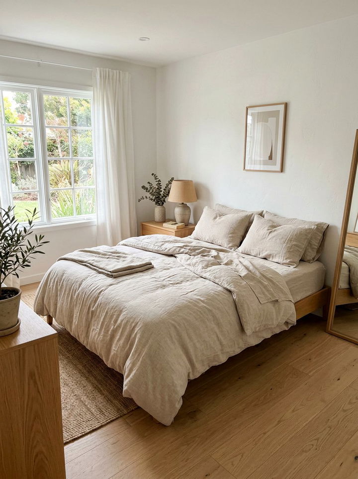 Linen Bedding Sets - 30 bedroom texture layering ideas