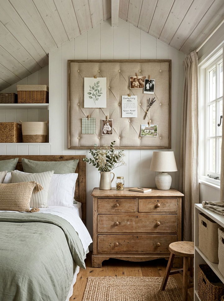 Linen Notice Board - 30 bedroom bulletin boards