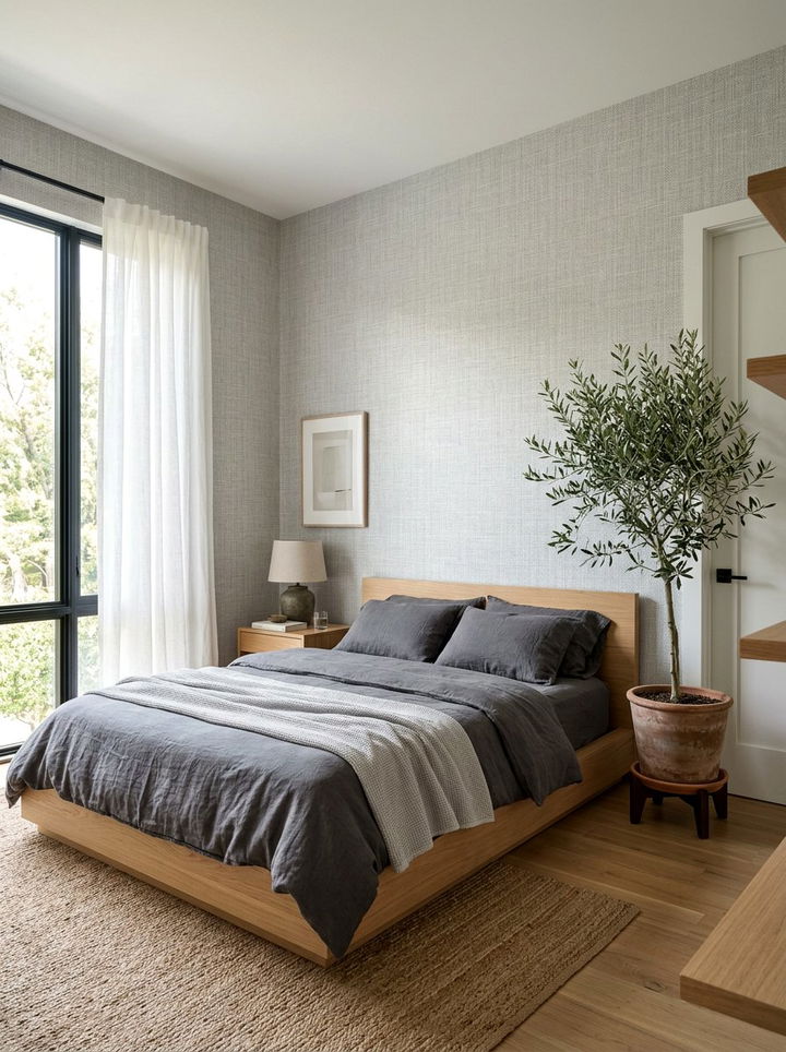 Linen wallpaper - 30 bedroom textured wallpapers