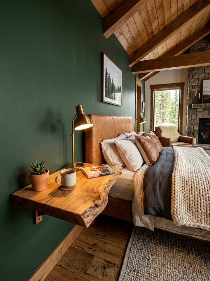 Live Edge Wood Wall Shelf - 30 bedroom wall mounted nightstands