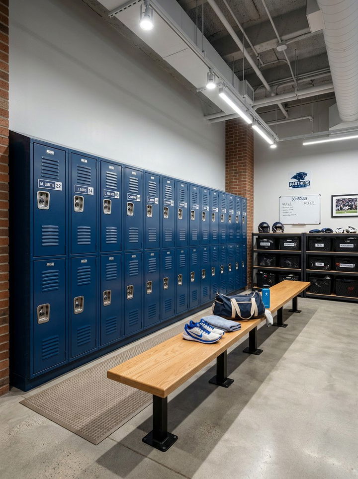 Locker Room Wardrobe - 30 baseball bedroom ideas