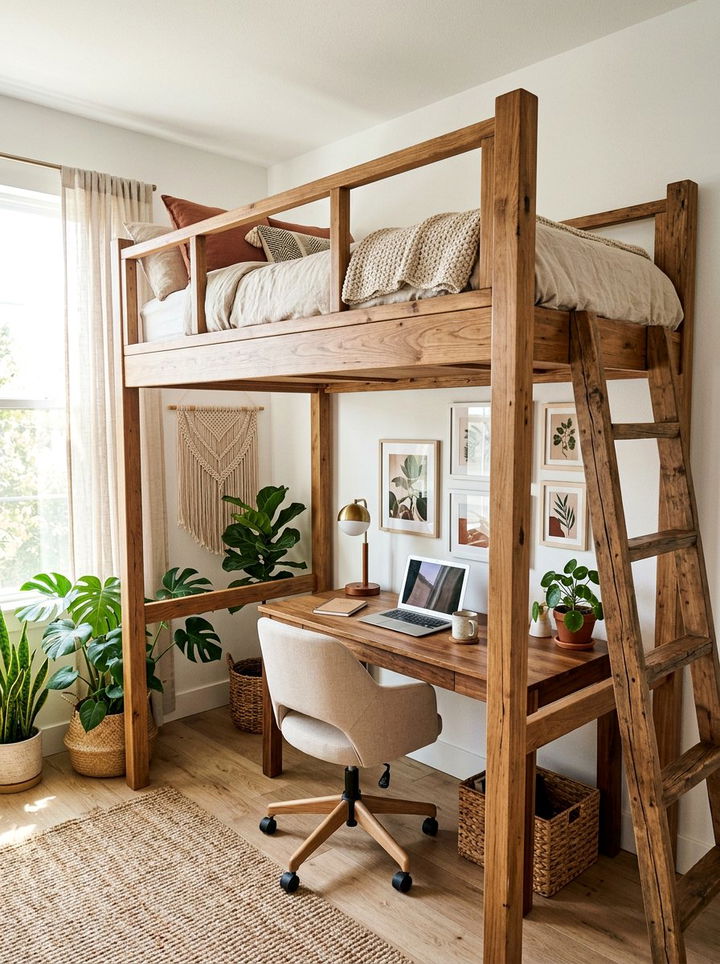 Loft Bed - 30 tiny bedroom ideas