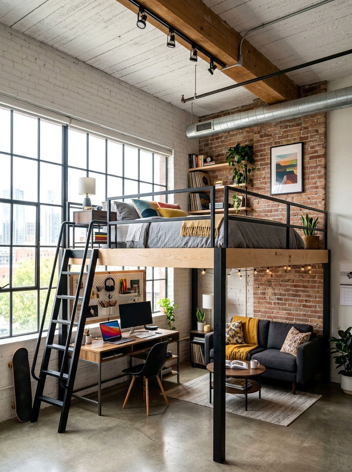 Loft Bed Arrangement - 30 bedroom space planning ideas