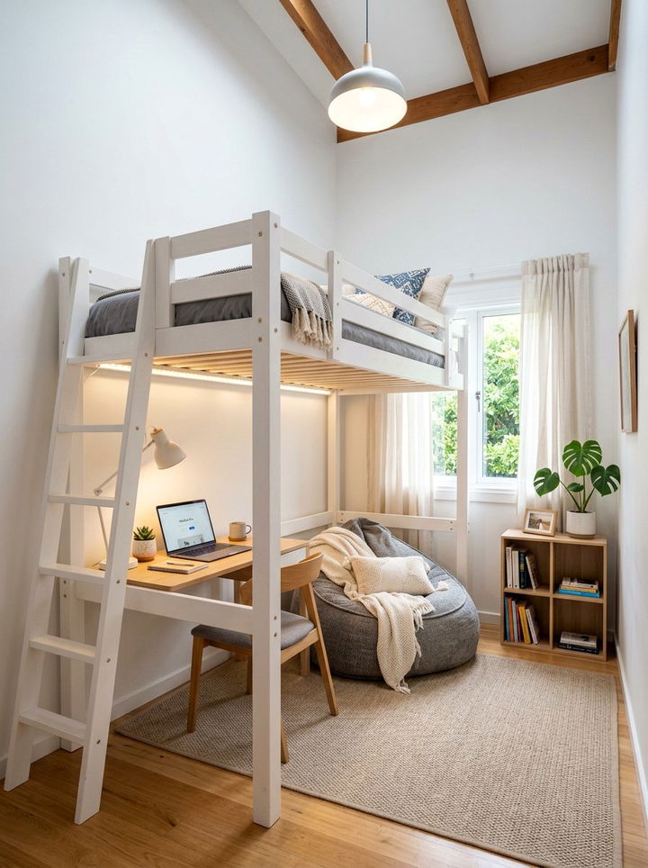 Loft Bed Setup - 30 teenage girl bedroom ideas
