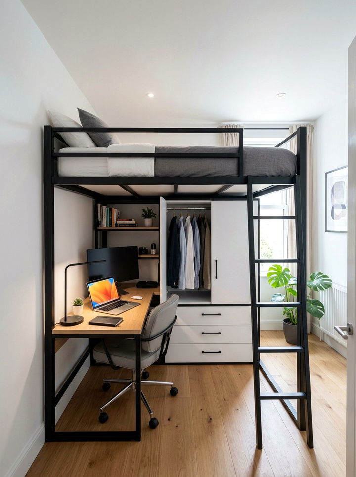 Loft Bed Storage - 30 bedroom concealed storage ideas