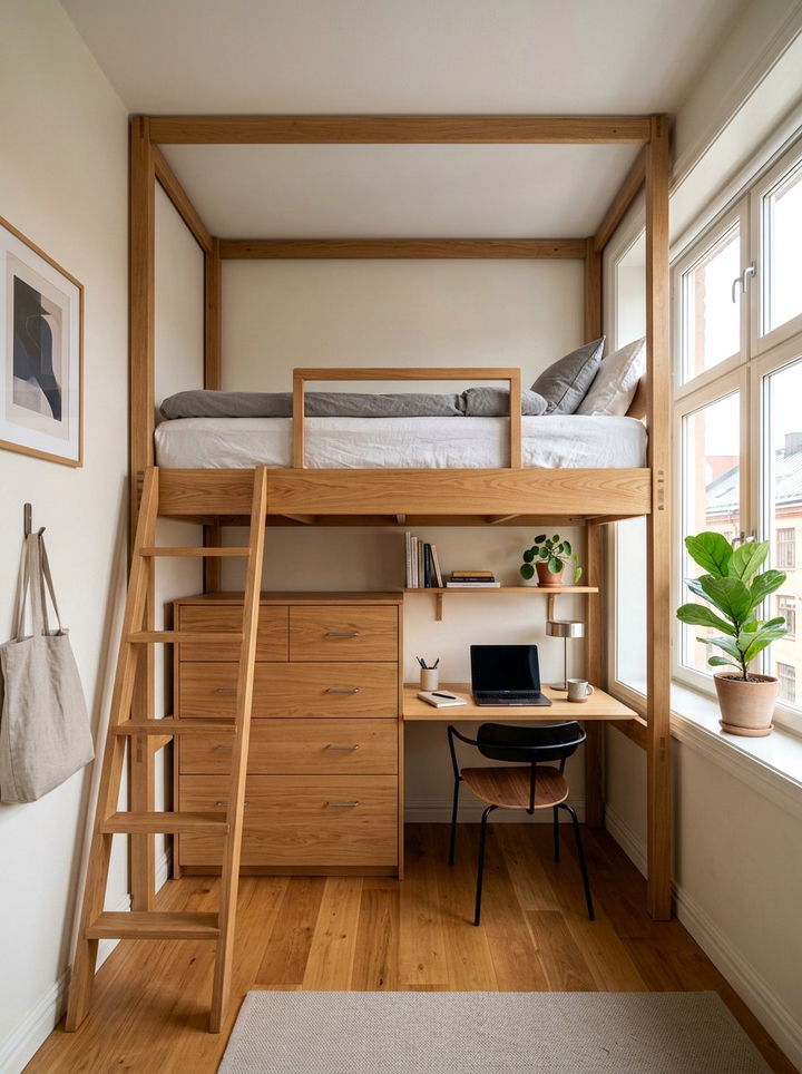 Loft Bed Storage - 30 bedroom clever storage ideas