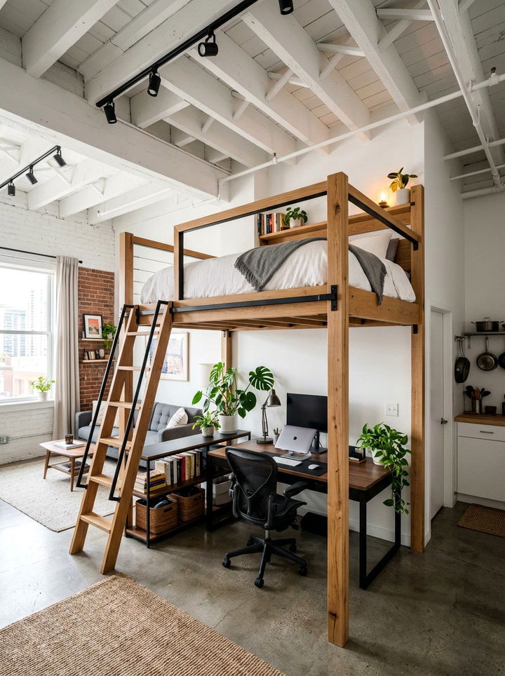 Loft Bed With Desk - 30 bedroom built-in beds
