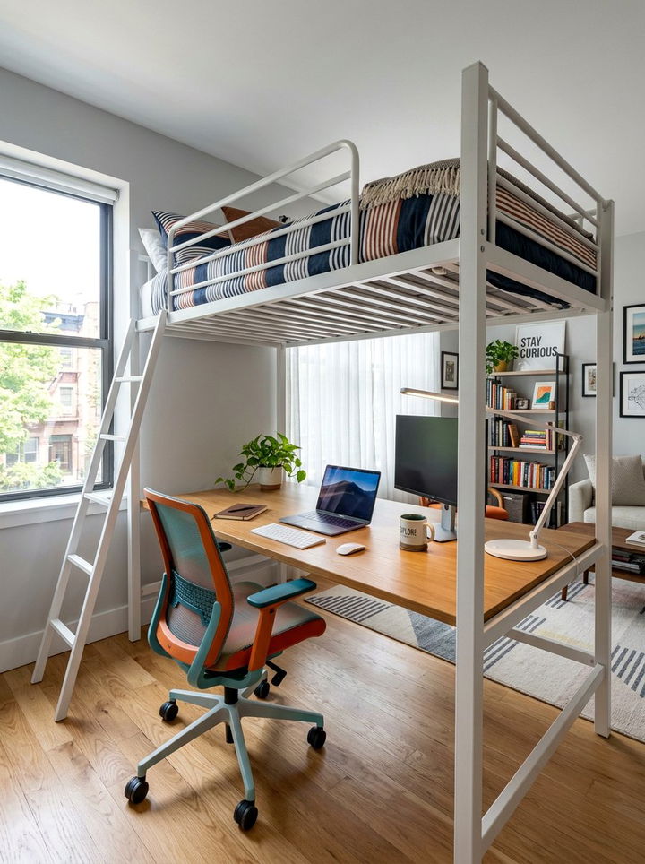 Loft Bed With Desk - 30 boys bedroom ideas