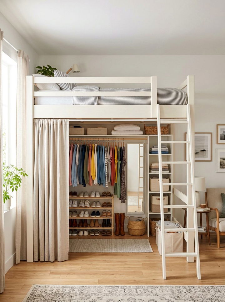 Loft Bed With Walk In Closet - 30 bedroom loft bed ideas
