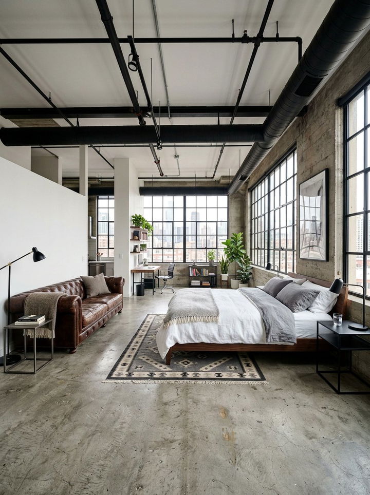 Loft Concrete Floor Bedroom - 30 bedroom concrete floors