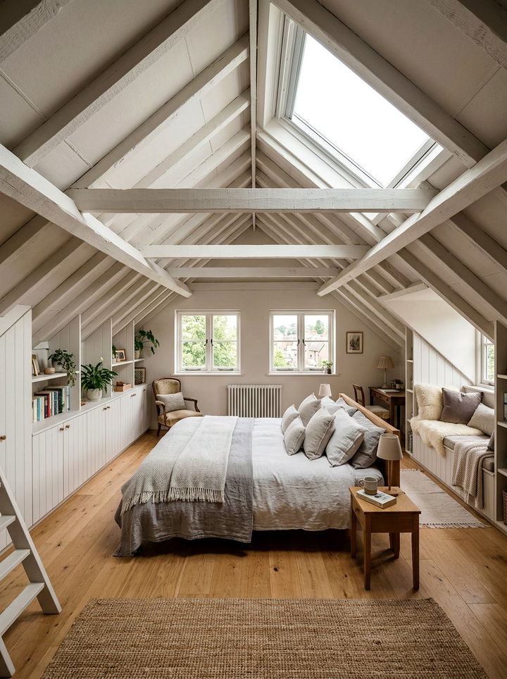 Loft Style Attic Bedroom - 30 viral bedroom ideas