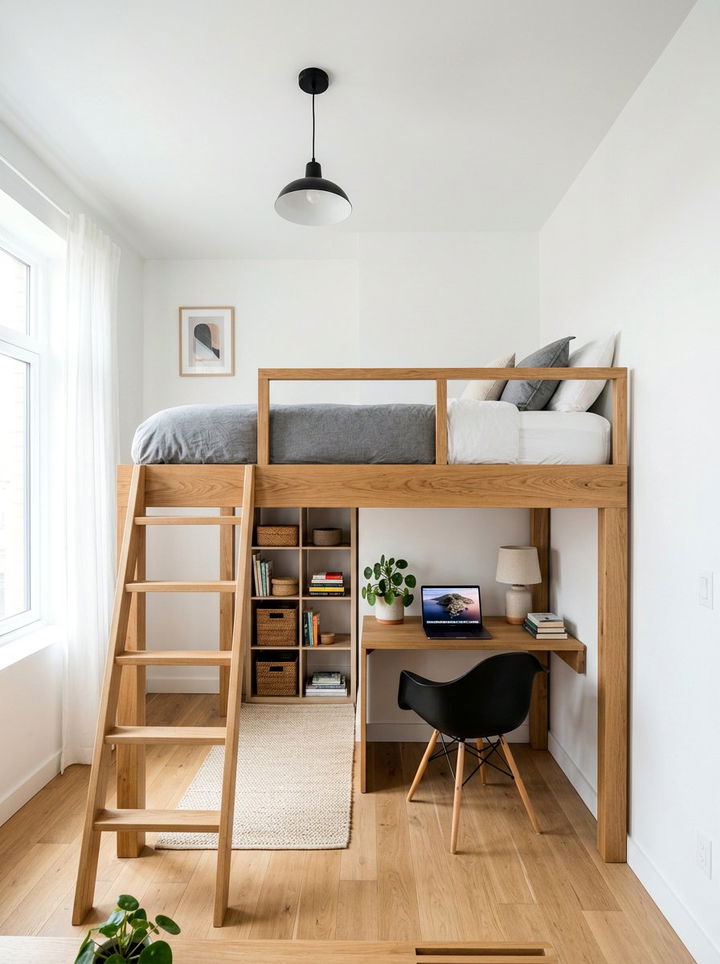 Loft Style Bed - 30 low ceiling bedroom ideas