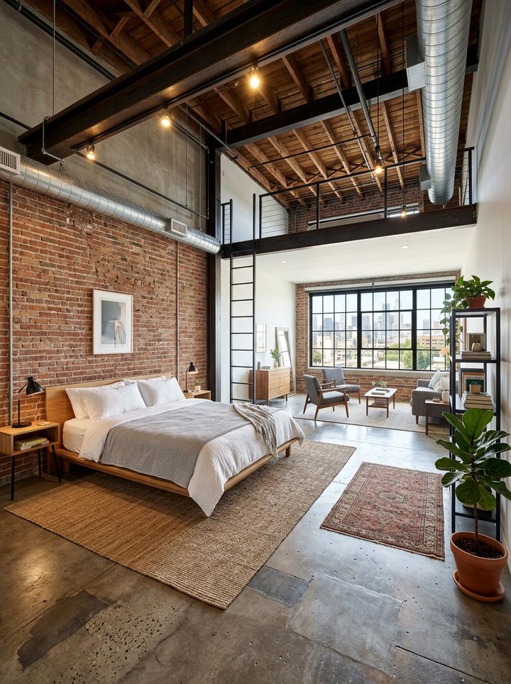 Loft Style Bedroom - 30 bedroom inspiration ideas
