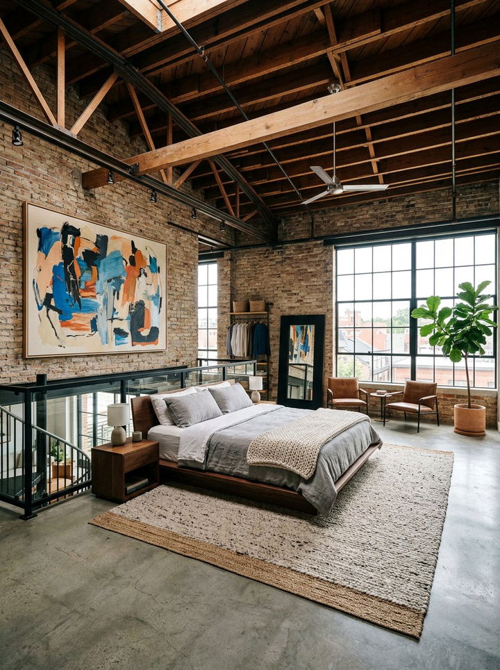 Loft Style Bedroom - 30 show home bedroom ideas