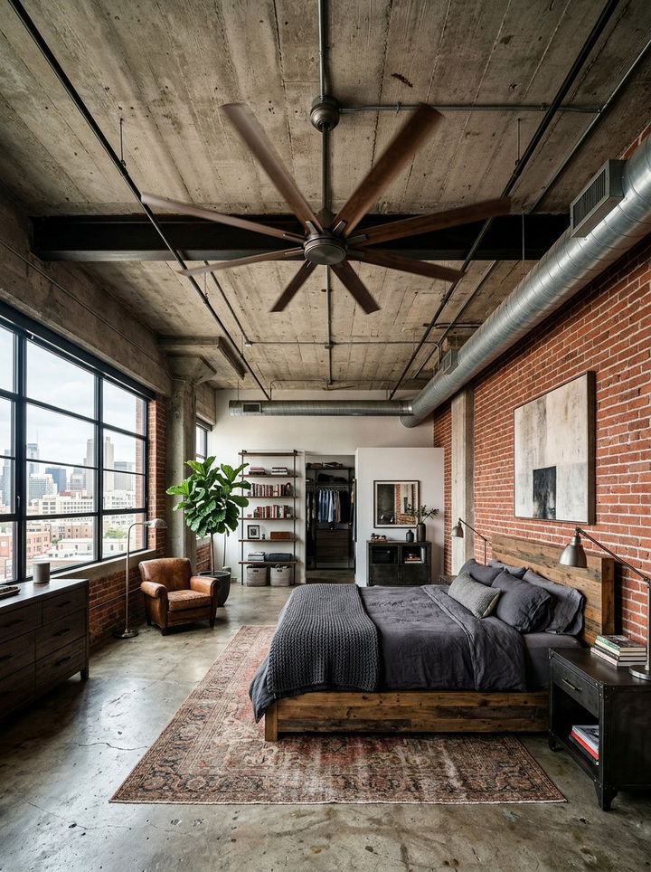 Loft Style Fan - 30 bedroom fans