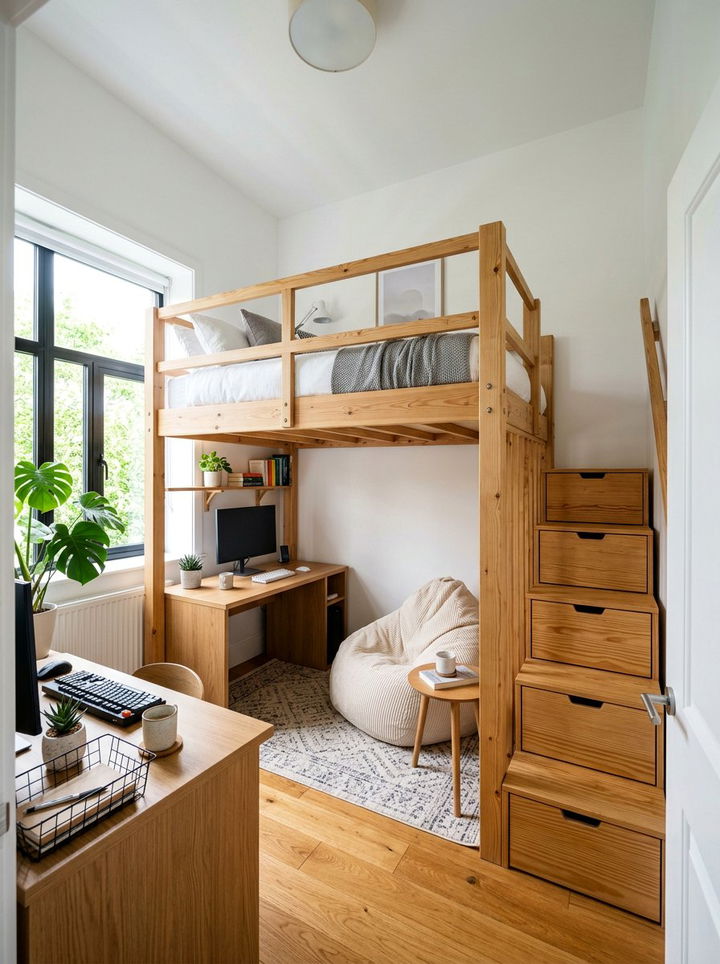 Loft bed bedroom - 30 teen bedroom ideas