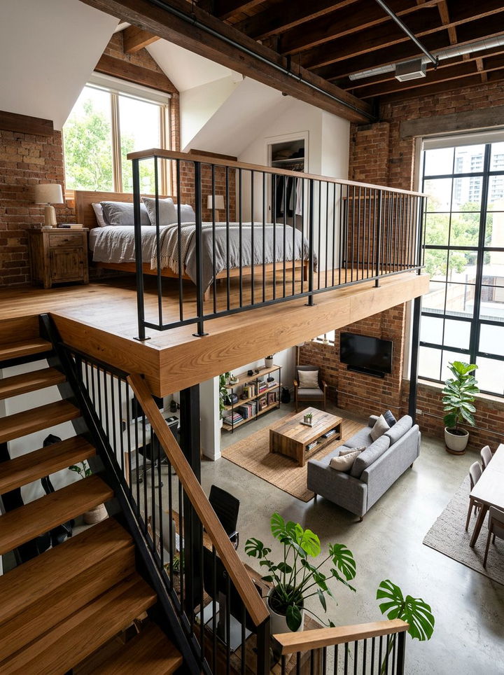 Loft bedroom floor plan with railing - 30 bedroom floor plan ideas