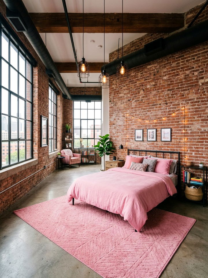 Loft pink bedroom - 30 bubblegum pink bedroom ideas