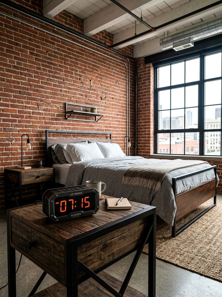 Loft style digital alarm clock - 30 bedroom sunrise alarm clocks