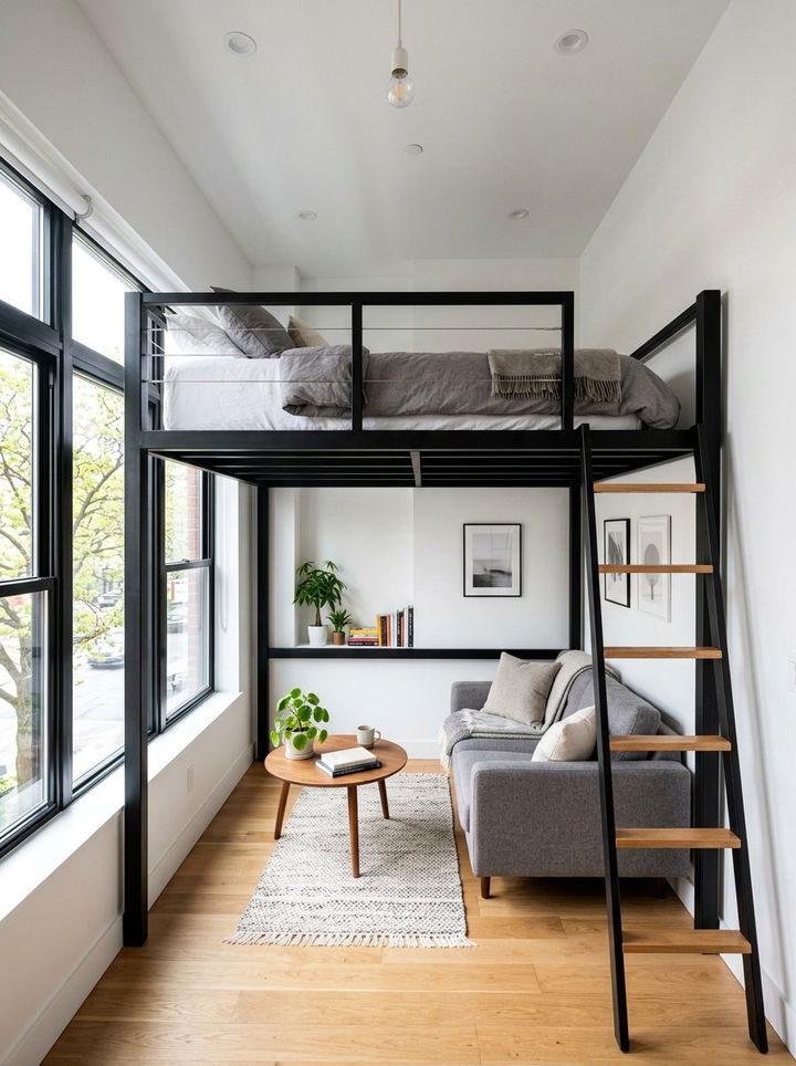 Lofted Bed Small Space - 30 compact bedroom ideas