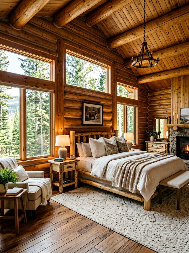 Log Cabin Interior - 30 rustic bedroom ideas