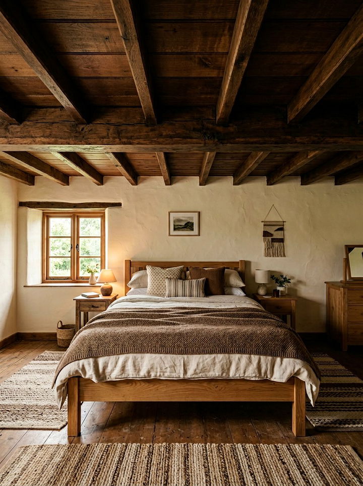 Low Ceiling Wood Beams - 30 exposed beam bedroom ideas