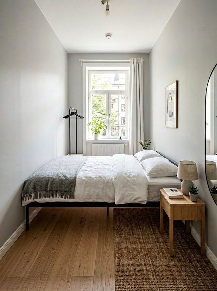 Low Profile Bed Frame - 30 narrow bedroom ideas