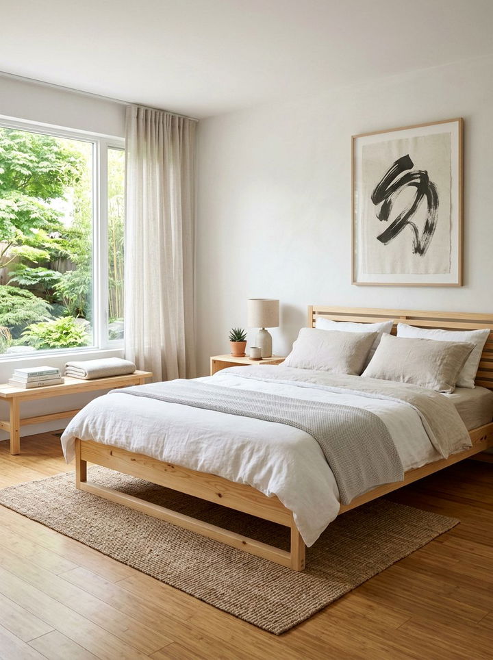 Low Profile Pine Bed - 30 bedroom pine furniture ideas