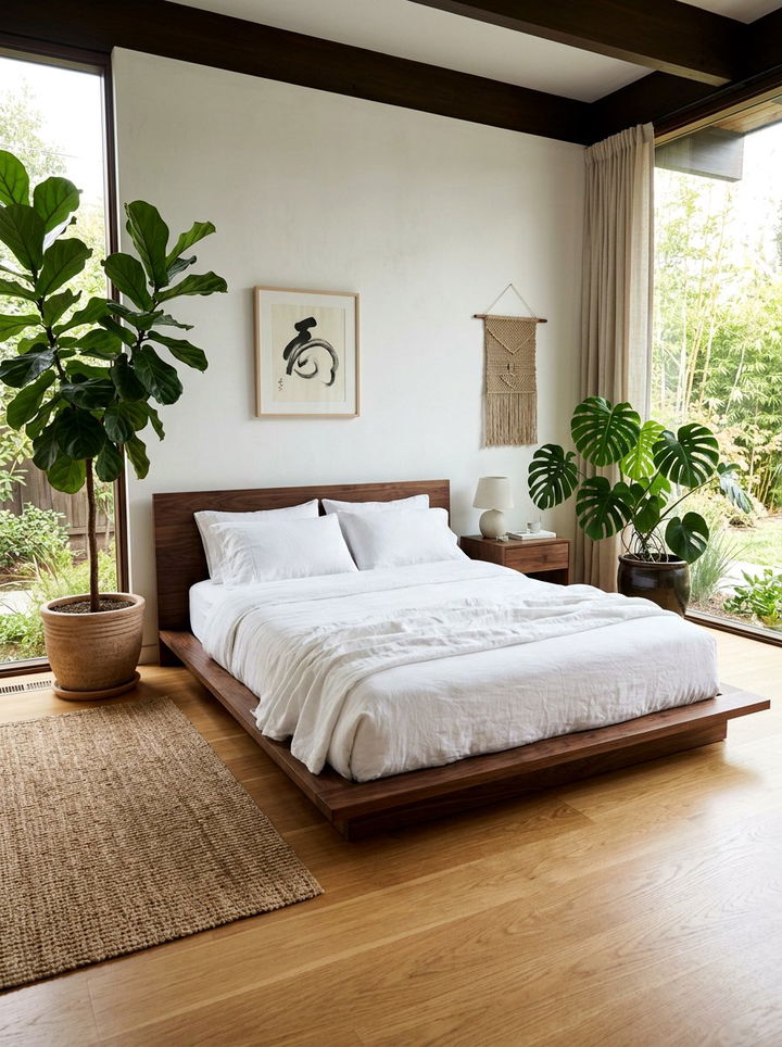 Low Profile Platform Bed - 30 long bedroom ideas