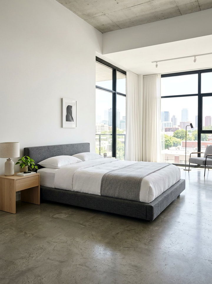 Low Profile Platform Bed - 30 warehouse bedroom ideas