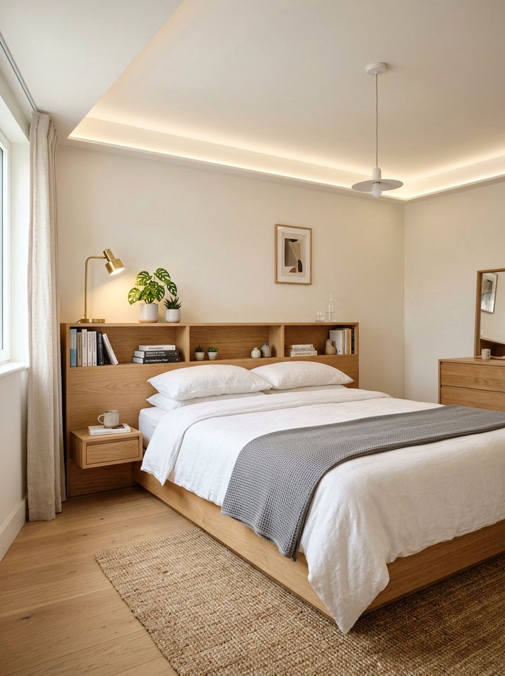 Low Profile Storage Headboard - 30 bedroom storage headboards