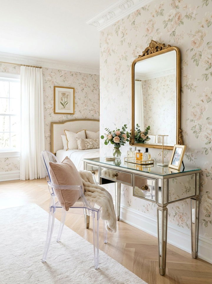 Lucite Chair Bedroom Vanity - 30 Hollywood regency bedroom ideas