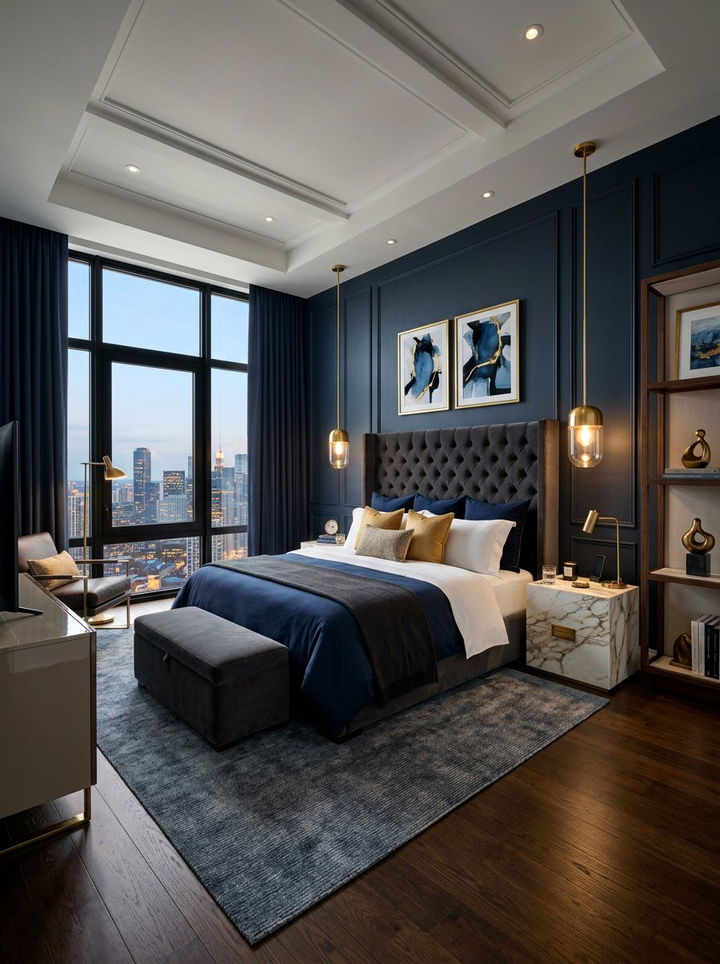 Luxury Bachelor Bedroom - 30 masculine bedroom ideas