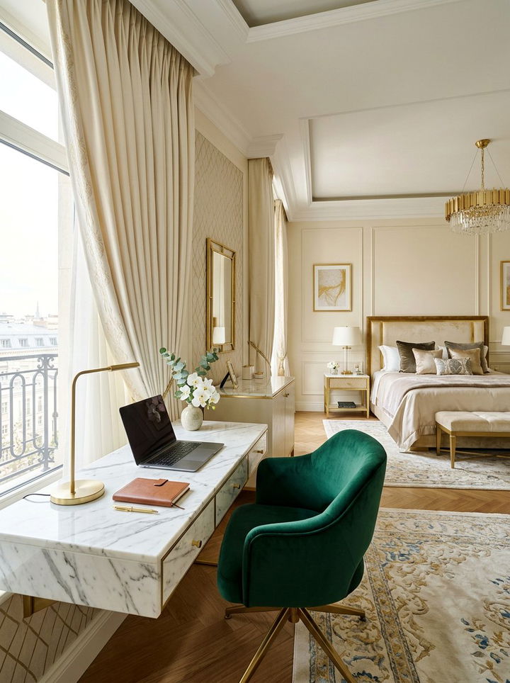 Luxury Bedroom Office - 30 bedroom floating desks