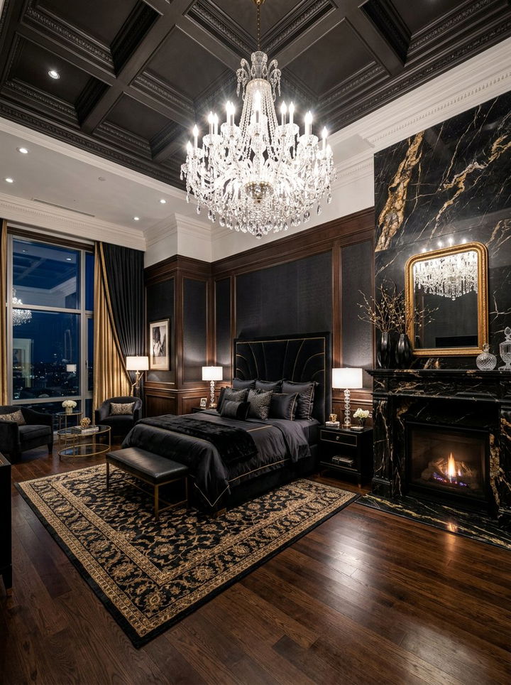 Luxury Black Bedroom - 30 bedroom black walls