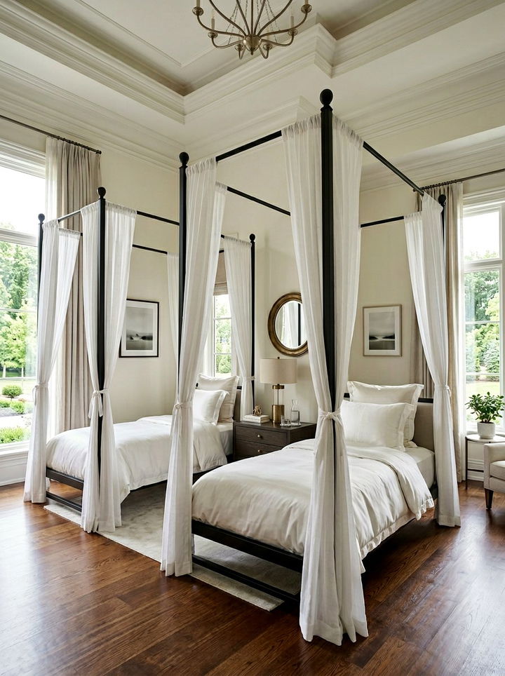 Luxury Canopy Twin Bedroom Set - 30 twin bedroom sets