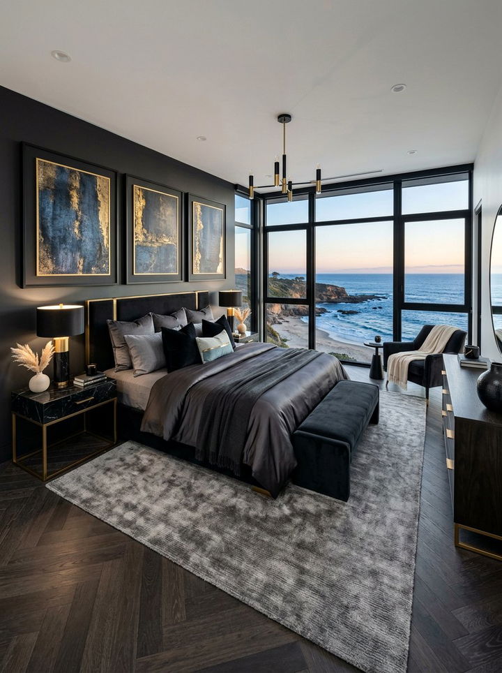 Luxury Coastal Black Bedroom - 30 coastal black bedroom ideas