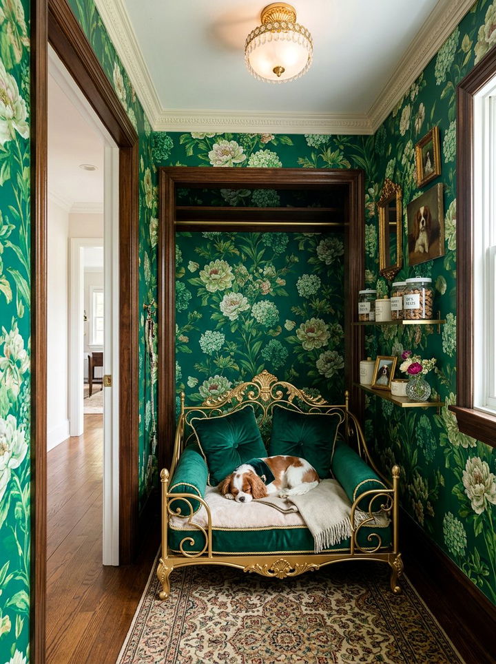 Luxury Dog Room With Wallpaper - 30 dog bedroom ideas