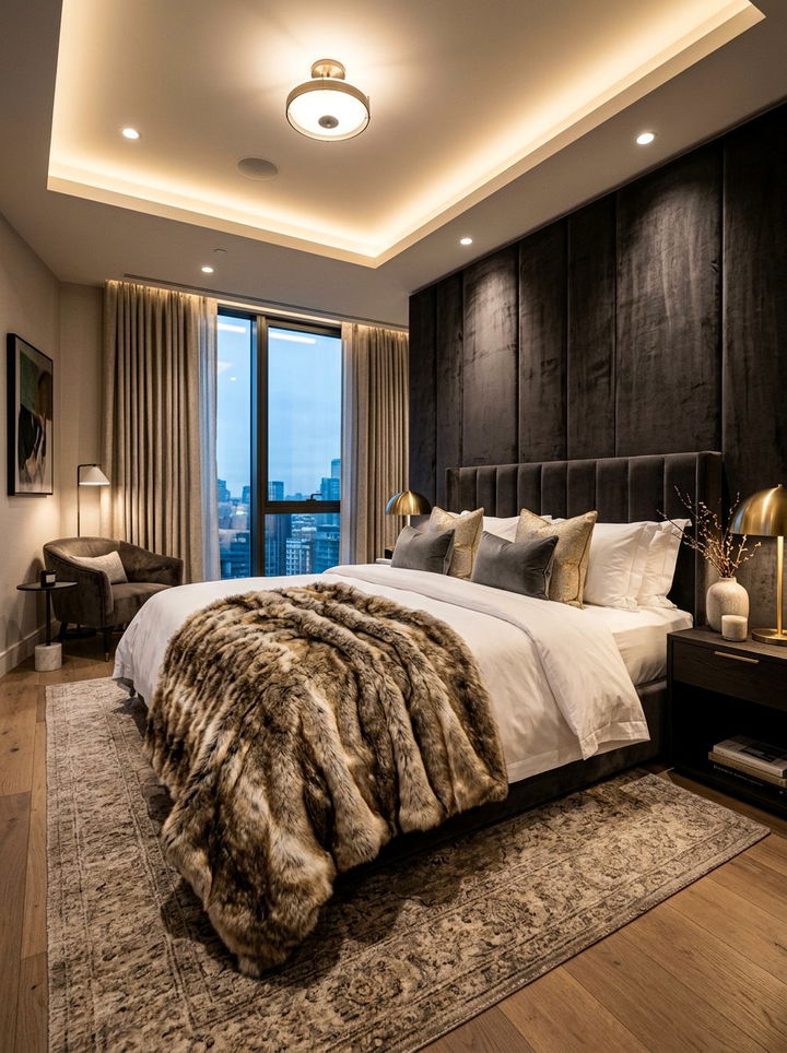 Luxury Faux Fur Throw - 30 bedroom faux fur throws