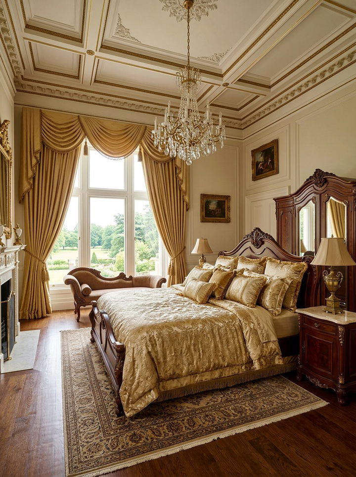 Luxury Gold Jacquard Duvet Cover - 30 bedroom duvet covers