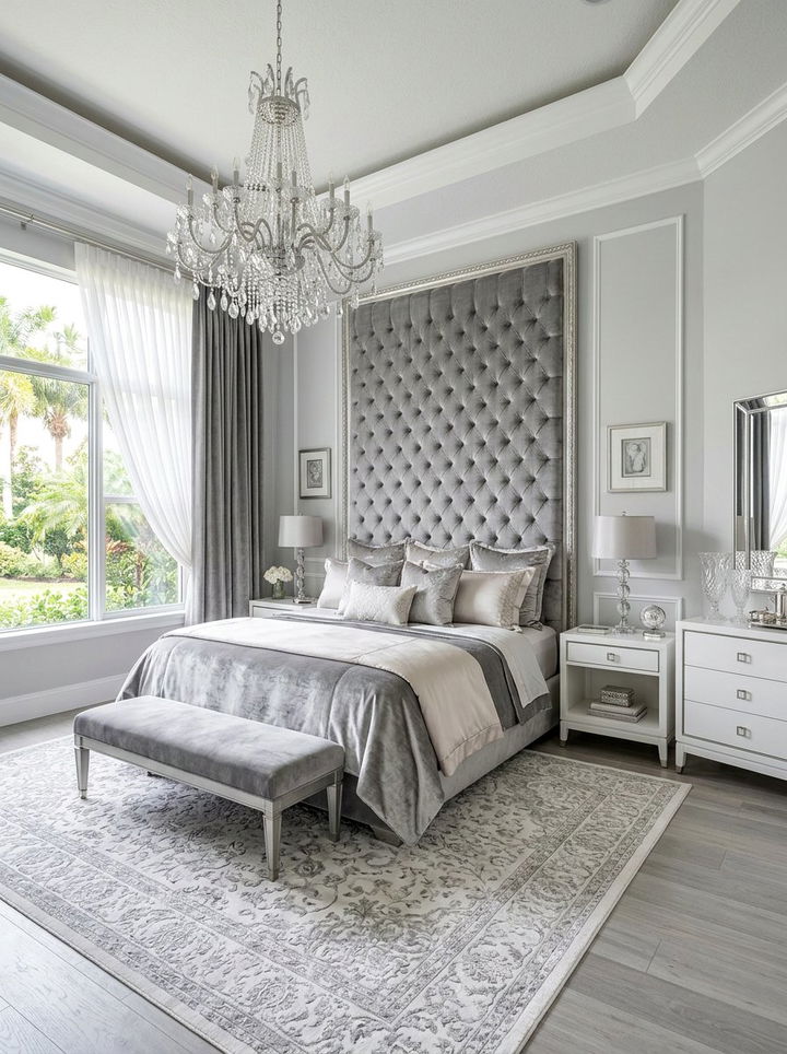 Luxury Grey and White Bedroom - 30 grey and white bedroom ideas