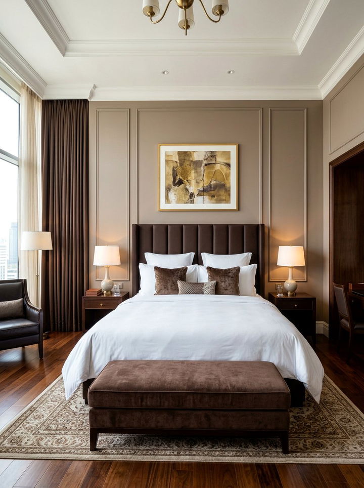 Luxury Hotel Brown Bedroom - 30 chocolate brown bedroom ideas