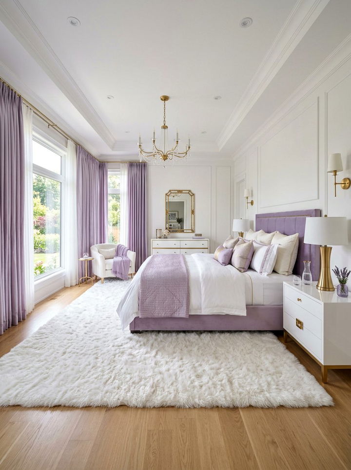 Luxury Lavender White Bedroom - 30 lavender and white bedroom ideas