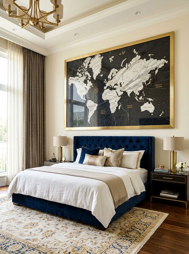 Luxury Marble Texture World Map - 30 world map bedroom ideas