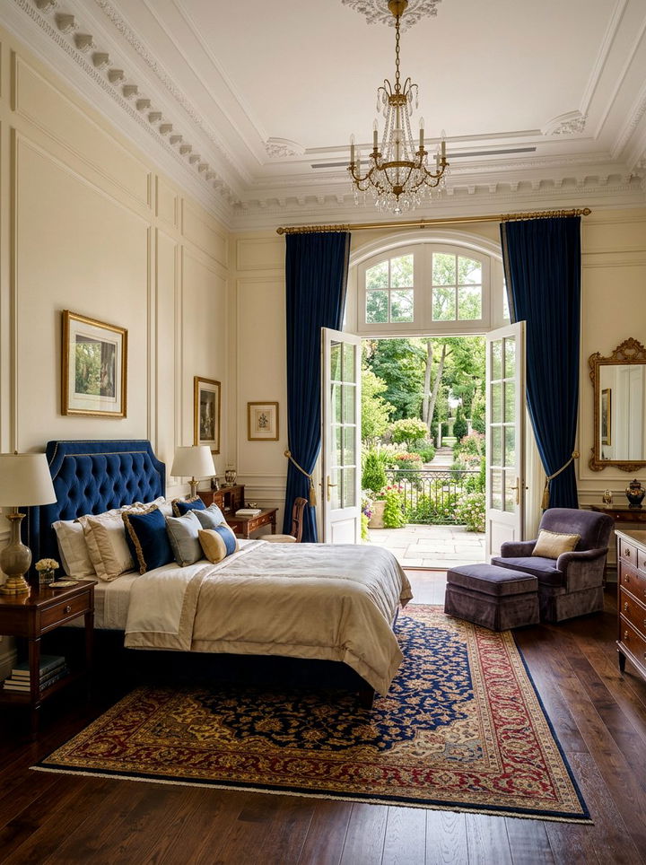 Luxury Master Bedroom With French Doors - 30 bedroom with patio doors