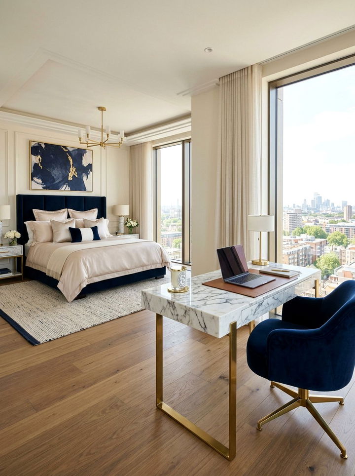 Luxury Master Suite Office - 30 bedroom home office ideas