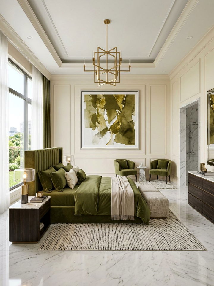 Luxury Olive Green Bedroom - 30 olive green bedroom ideas