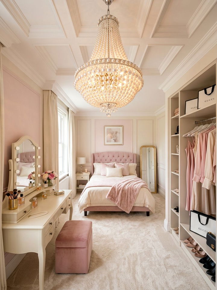 Luxury Pearl Chandelier - 30 bedroom chandelier ideas