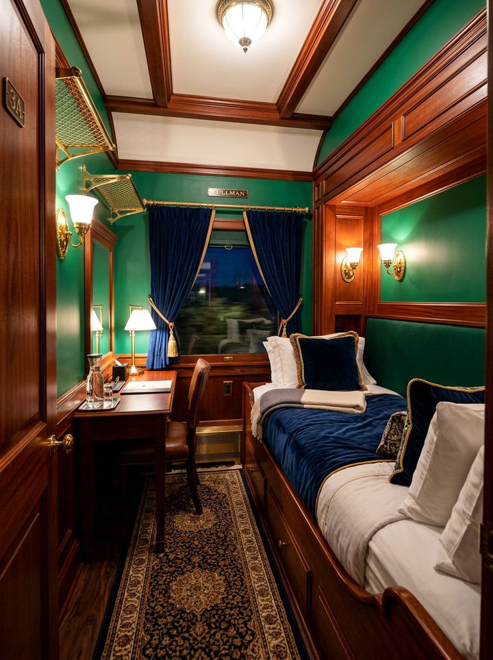 Luxury Pullman Sleeper Cabin - 30 train bedroom ideas