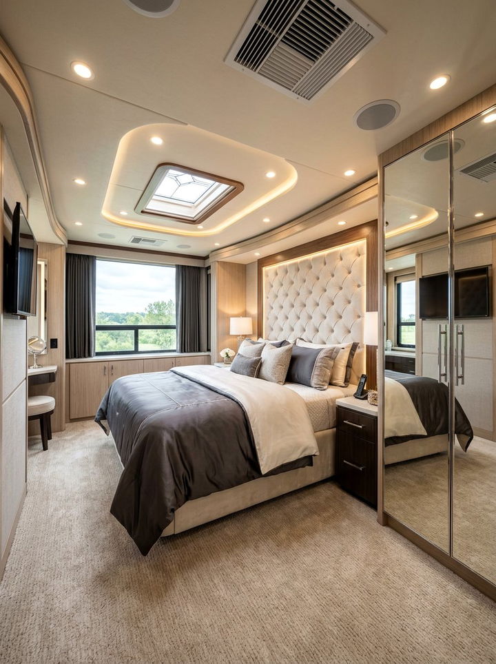 Luxury RV Master Suite - 30 camping bedroom ideas